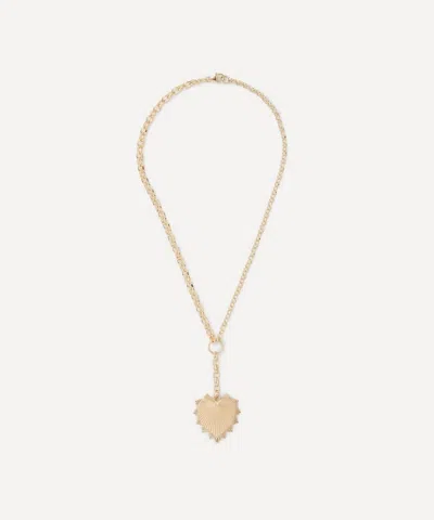 Foundrae 18ct Gold Personalised Oversized Love Token Pendant Necklace