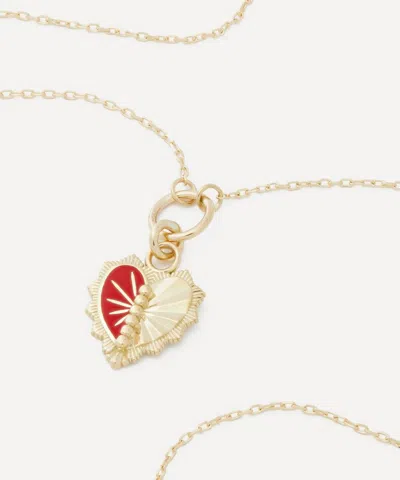 Foundrae 18ct Gold Reflection Heart Love Token Pendant Necklace