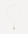 Foundrae 18ct Gold Resilience Small Mixed Belcher Extension Chain Pendant Necklace