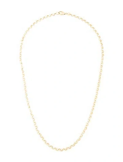 Pre-owned Foundrae 18k Belcher Chain Necklace, 17.5" In Multicolor