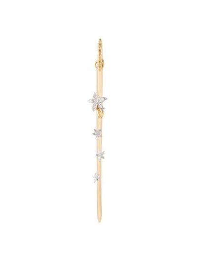 Pre-owned Foundrae 18k Diamond Blossom Thorn Pendant, 2.75" In Multicolor