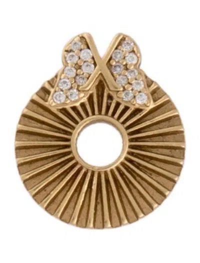 Pre-owned Foundrae 18k Diamond Butterfly Reverie Earring Enhancer In Multicolor