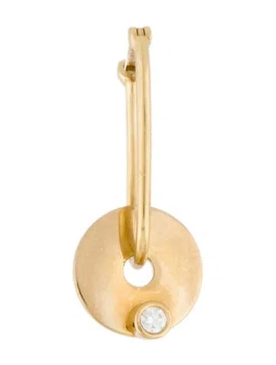 Pre-owned Foundrae 18k Diamond Disc W/ Small Fob In Multi