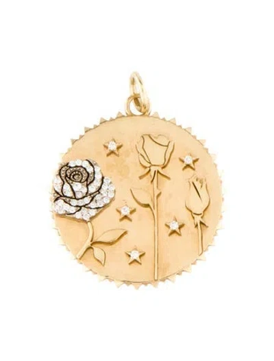 Pre-owned Foundrae 18k Diamond Enduring Love Pendant In Multi