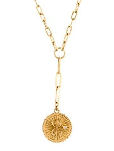 Pre-owned Foundrae 18k Diamond Karma Classic Fob Clip Extension Necklace, 18", 18" In Multi