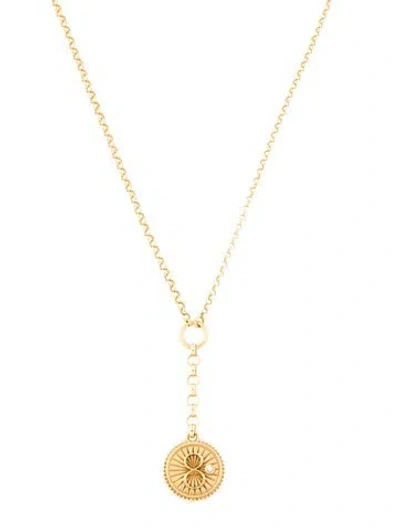 Pre-owned Foundrae 18k Diamond Karma Mixed Belcher Chain Pendant Necklace, 18" In Multi
