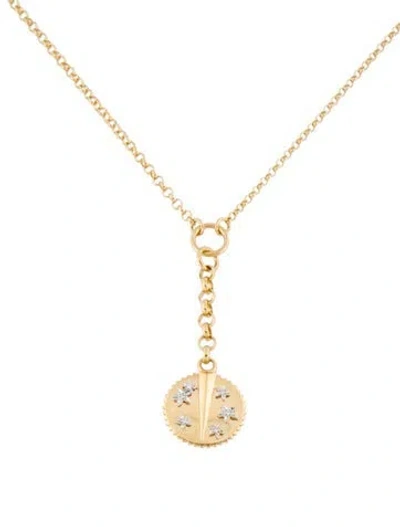 Pre-owned Foundrae 18k Diamond Resilience Pendant, 18" In Multi