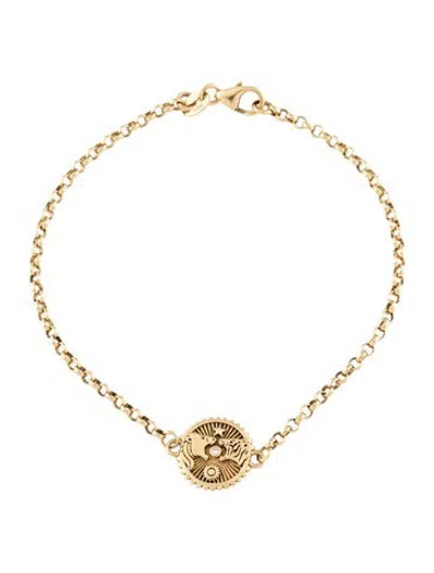 Pre-owned Foundrae 18k Diamond Solar And Lunar Bracelet, 7" In Multicolor