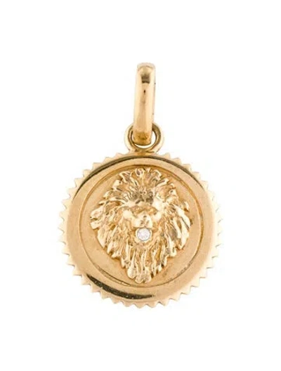 Pre-owned Foundrae 18k Diamond Strength Baby Medallion Pendant In Multi