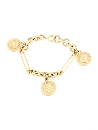 Pre-owned Foundrae 18k Diamond Strength Medallion Charm Bracelet, 6" In Multi