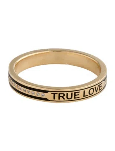 Pre-owned Foundrae 18k Diamond 'true Love' Band In Black