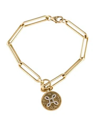 Pre-owned Foundrae 18k Diamond True Love Link Bracelet, 6.75" In Multi