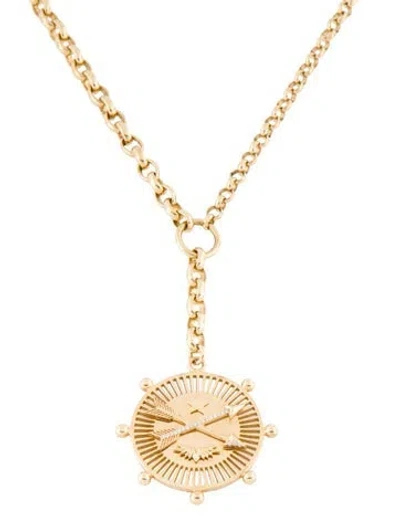 Pre-owned Foundrae 18k Diamond Vivacity Medallion Mixed Belcher Extension Necklace, 16" In Multicolor