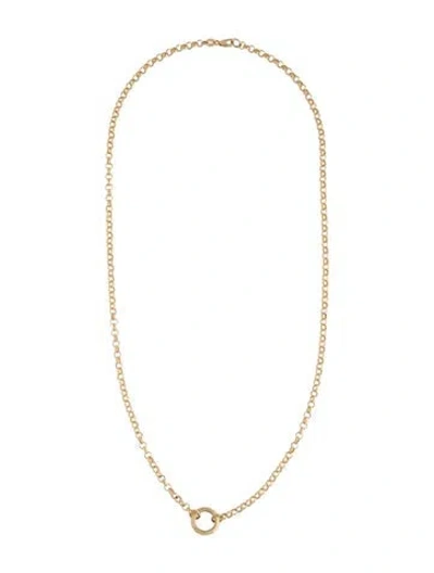 Pre-owned Foundrae 18k Medium Belcher Chain Necklace, 22.5" In Multicolor