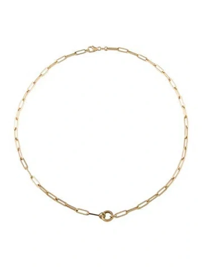 Pre-owned Foundrae 18k Medium Clip Open Chain, 18.5" In Multicolor