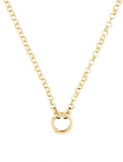 Pre-owned Foundrae 18k Open Belcher Chain Necklace, 18" In Multicolor