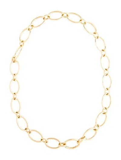 Pre-owned Foundrae 18k Oval Link Chain Necklace, 18" In Multi