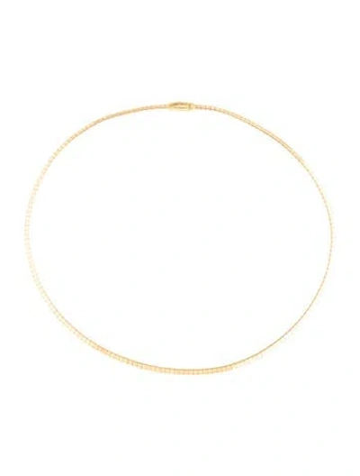 Pre-owned Foundrae 18k Small Sleek Collar Necklace, 16" In Multicolor