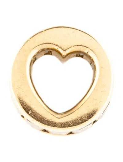 Pre-owned Foundrae 18k Spinel Baguette Heart Beat Pendant In Multi