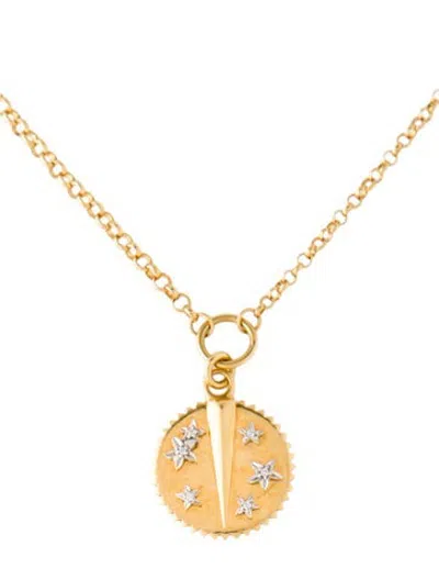 Pre-owned Foundrae Diamond Resilience Pendant Necklace, 18" In Multicolor