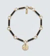 Foundrae Dream 18kt Gold Chain Bracelet With Onyx In Gold