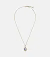Foundrae Gemstone Heart 18kt Gold Necklace With Tanzanite In Gold