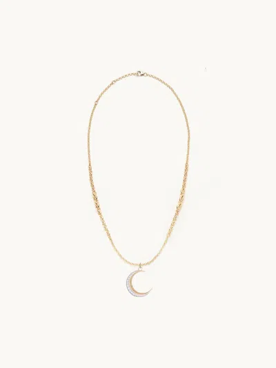 Foundrae Graduated Belcher Chain Crescent Story 18k Yellow Gold / Diamonds