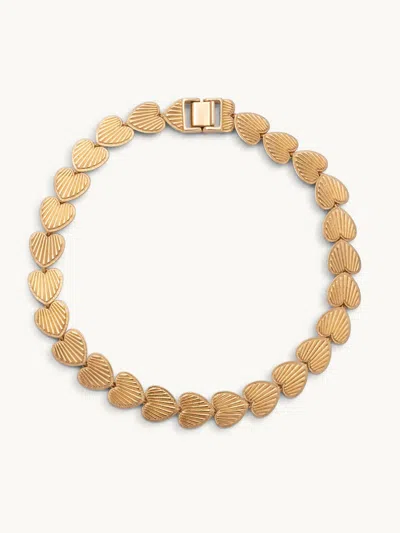 Foundrae Heart Token True Love Bracelet 18k Yellow Gold
