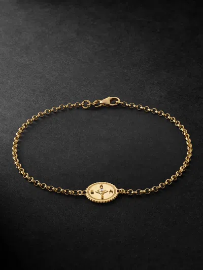 Foundrae Internal Compass 18-karat Gold Diamond Bracelet