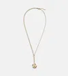 Foundrae Internal Compass 18kt Gold Necklace With Diamond And Enamel In Gold