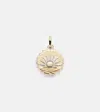 Foundrae Internal Compass 18kt Gold Pendant With Diamonds