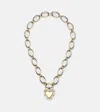 Foundrae Love Heart Token 18kt Gold Pendant Necklace With Diamonds In Gold