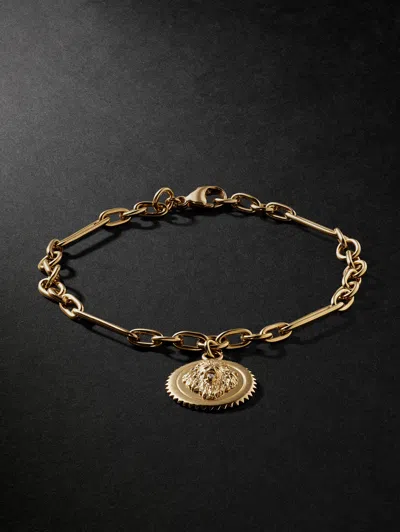 Foundrae Mixed Clip Strength Gold Diamond Pendant Bracelet