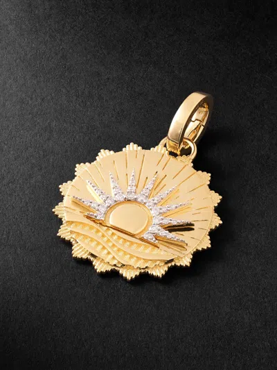 Foundrae New Beginnings Internal Compass 18-karat Gold Diamond Pendant