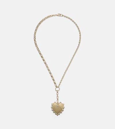 Foundrae Oversized Love Token 18kt Gold Chain Necklace