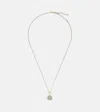 Foundrae Pave Diamond Disk 18kt Gold Chain Necklace With Diamonds In Gold