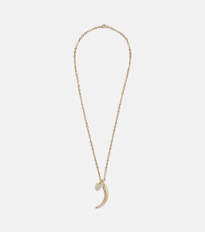 Foundrae Protection & La Loba Claw 18kt Gold Pendant Necklace