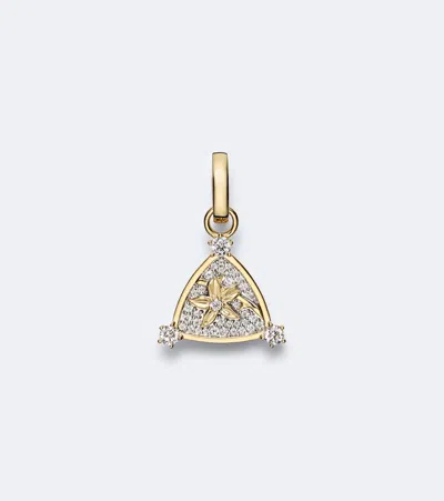 Foundrae Resilience Blossoms 18kt Gold Pendant With Diamonds