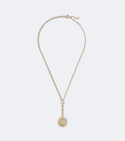 Foundrae Resilience Floral Screen 18kt Gold Necklace With Diamonds
