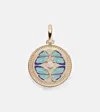 Foundrae Reverie Medium 18k Gold And Ceramic Pendant With Diamonds