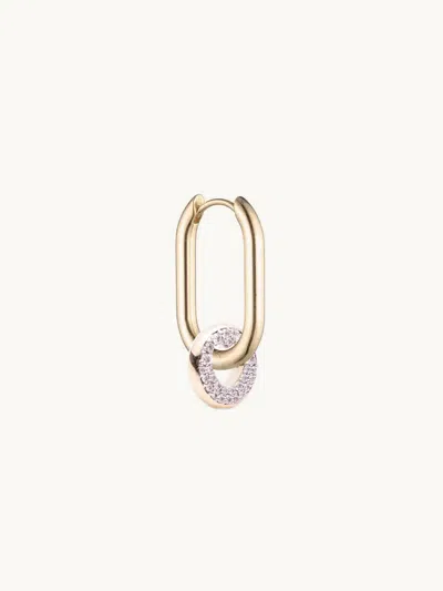 Foundrae Small Chubby Fob And Pavé Heartbeat Bead Gold