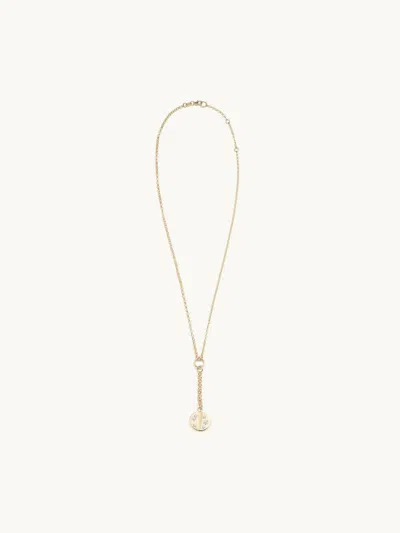 Foundrae Small Mixed Belcher Extension Chain Necklace With Resilience Medallion Yellow Gold