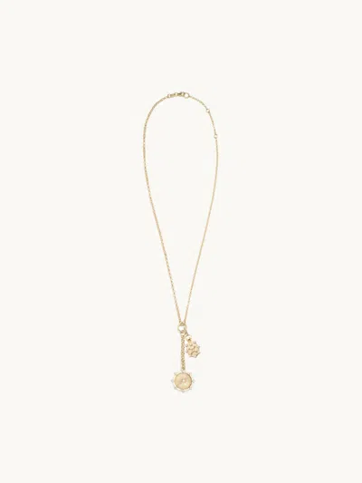 Foundrae Small Mixed Belcher Extension Chain Necklace With Spark And Miniature Crest Medallions Gold