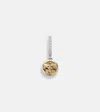 Foundrae Strength Mini Medallion 18-karat Yellow And White Gold Diamond Single Earring In Gold