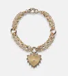 Foundrae True Love 18kt Gold Charm Bracelet With Diamond In Gold