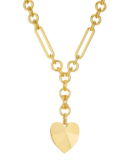 Foundrae Women's Ever Growing Facets Of Love 18k Yellow Gold Chain Necklace In Green