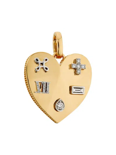 Foundrae Women's Facets Of Love 18k Yellow Gold & 0.25 Tcw Diamond Pendant