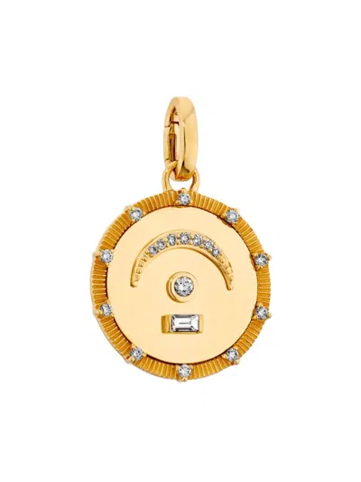 Foundrae Women's Internal Compass Pause 18k Yellow Gold & 0.21 Tcw Diamond Medallion