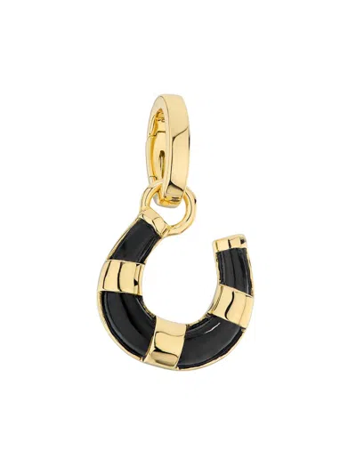 Foundrae Women's Protection 18k Yellow Gold & Black Onyx Horseshoe Pendant