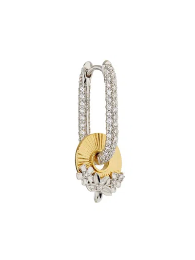 Foundrae Women's Resilience Two-tone 18k Gold & 0.02 Tcw Diamond Single Fob Earring